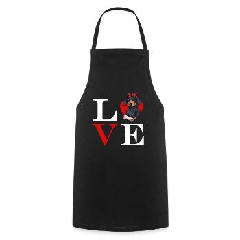 Teckel Cadeau Dixie Viennese Doxie Teckel - Tablier de cuisine - noir - Devant - AI Model Male 185 dark (185cm)