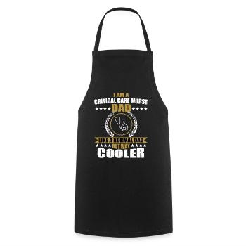 Drôle d’infirmier en soins intensifs père pour hommes - Tablier de cuisine - noir - Devant - AI Model Male 185 dark (185cm)