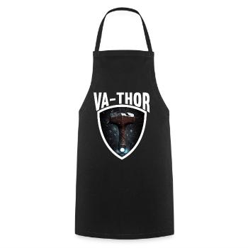 Papa Vathor Va Thor Vatertag Vatertagsgeschenk - Kochschürze - Schwarz - Vorne - AI Model Male 185 dark (185cm)