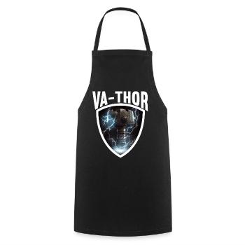 Papa Vathor Va Thor Vatertag Vatertagsgeschenk - Kochschürze - Schwarz - Vorne - AI Model Male 185 dark (185cm)