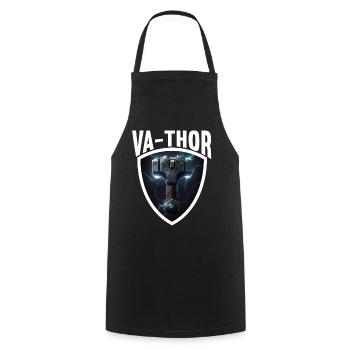 Papa Vathor Va Thor Vatertag Vatertagsgeschenk - Kochschürze - Schwarz - Vorne - AI Model Male 185 dark (185cm)