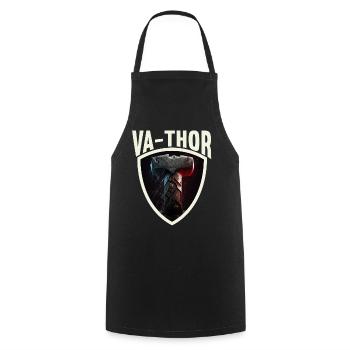 Papa Vathor Va Thor Vatertag Vatertagsgeschenk - Kochschürze - Schwarz - Vorne - AI Model Male 185 dark (185cm)