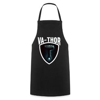 Papa Vathor Va Thor Vatertag Vatertagsgeschenk - Kochschürze - Schwarz - Vorne - AI Model Male 185 dark (185cm)