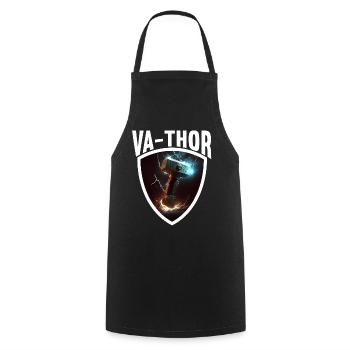 Papa Vathor Va Thor Vatertag Vatertagsgeschenk - Kochschürze - Schwarz - Vorne - AI Model Male 185 dark (185cm)