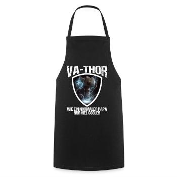 Papa Vathor Va Thor Vatertag Vatertagsgeschenk - Kochschürze - Schwarz - Vorne - AI Model Male 185 dark (185cm)