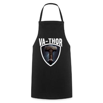 Papa Vathor Va Thor Vatertag Vatertagsgeschenk - Kochschürze - Schwarz - Vorne - AI Model Male 185 dark (185cm)