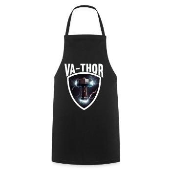Papa Vathor Va Thor Vatertag Vatertagsgeschenk - Kochschürze - Schwarz - Vorne - AI Model Male 185 dark (185cm)