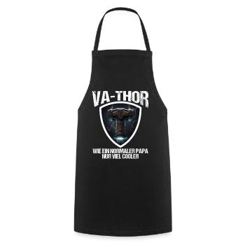 Papa Vathor Va Thor Vatertag Vatertagsgeschenk - Kochschürze - Schwarz - Vorne - AI Model Male 185 dark (185cm)