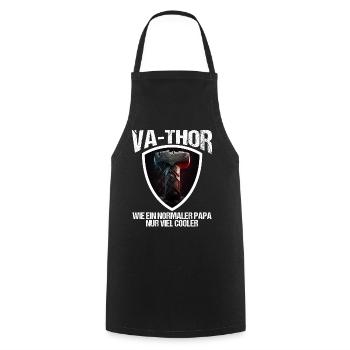 Papa Vathor Va Thor Vatertag Vatertagsgeschenk - Kochschürze - Schwarz - Vorne - AI Model Male 185 dark (185cm)