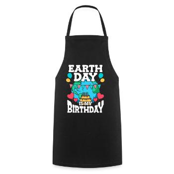 Le Jour de la Terre est ma fête d’anniversaire - Tablier de cuisine - noir - Devant - AI Model Male 185 dark (185cm)