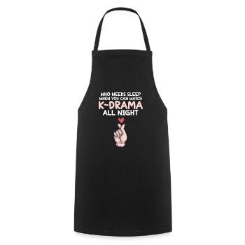 K-Drama K-Pop Serien Design - Kochschürze - Schwarz - Vorne - AI Model Male 185 dark (185cm)