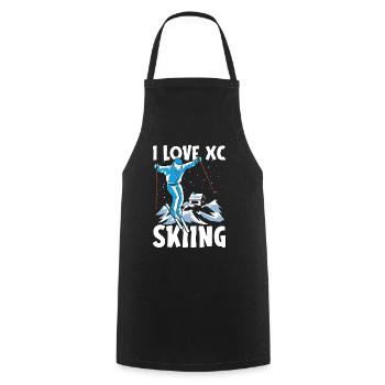 Cross Country Skiing I Love XC Skiing Winter Sport - Kochschürze - Schwarz - Vorne - AI Model Male 185 dark (185cm)