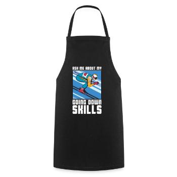 Cross Country Skiing Ask Me About My Ski Racing - Cooking Apron - black - Front - AI Model Male 185 dark (185cm)