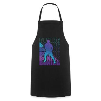 Boxen Martial Arts Boxing Box Club Boxer - Cooking Apron - black - Front - AI Model Male 185 dark (185cm)