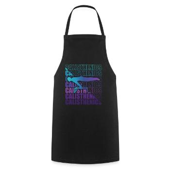 Calisthenics Street Workout Gymnastics Fitness - Cooking Apron - black - Front - AI Model Male 185 dark (185cm)