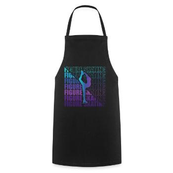 Figure Skating Club Girl Figure Skating - Cooking Apron - black - Front - AI Model Male 185 dark (185cm)