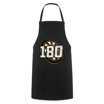 Retro dartboard Dartboard 180 for darts players - Cooking Apron - black - Front - AI Model Male 185 dark (185cm)