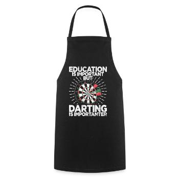 Retro dartboard Dartboard 180 for darts players - Cooking Apron - black - Front - AI Model Male 185 dark (185cm)