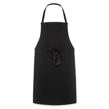 Celtic Vikinger Vegvisir compass Vikings - Cooking Apron - black - Front - AI Model Male 185 dark (185cm)