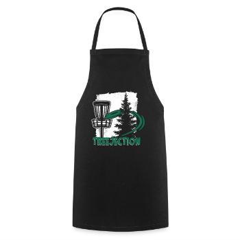Treejection Basket Disc Golfer Frisbee Golf - Cooking Apron - black - Front - AI Model Male 185 dark (185cm)
