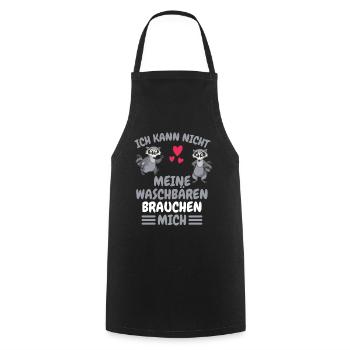 Trash Panda Tier Lustiges Geschenk Waschbär - Kochschürze - Schwarz - Vorne - AI Model Male 185 dark (185cm)