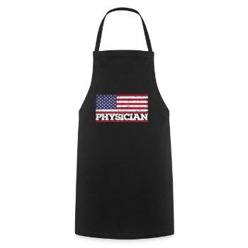 Ärzte Amerika USA Flagge Ärzte - Kochschürze - Schwarz - Vorne - AI Model Male 185 dark (185cm)