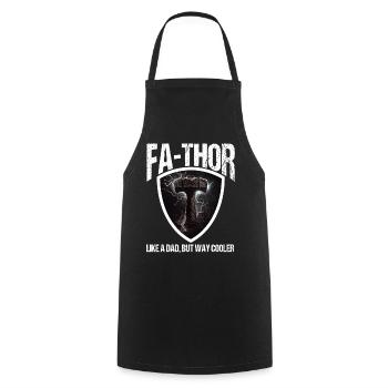 Papa Vathor Va Thor Vatertag Vatertagsgeschenk - Kochschürze - Schwarz - Vorne - AI Model Male 185 dark (185cm)