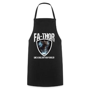 Papa Vathor Va Thor Vatertag Vatertagsgeschenk - Kochschürze - Schwarz - Vorne - AI Model Male 185 dark (185cm)