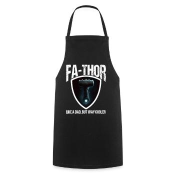 Papa Vathor Va Thor Vatertag Vatertagsgeschenk - Kochschürze - Schwarz - Vorne - AI Model Male 185 dark (185cm)