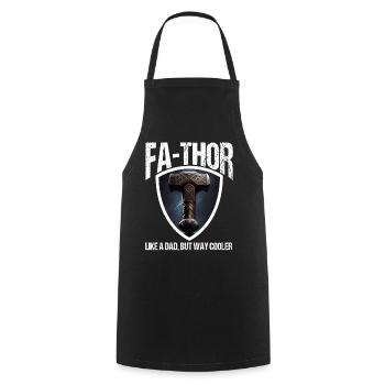 Papa Vathor Va Thor Vatertag Vatertagsgeschenk - Kochschürze - Schwarz - Vorne - AI Model Male 185 dark (185cm)