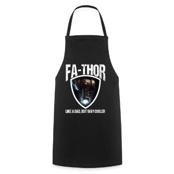 Papa Vathor Va Thor Vatertag Vatertagsgeschenk - Kochschürze - Schwarz - Vorne - AI Model Male 185 dark (185cm)