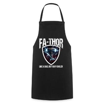 Papa Vathor Va Thor Vatertag Vatertagsgeschenk - Kochschürze - Schwarz - Vorne - AI Model Male 185 dark (185cm)