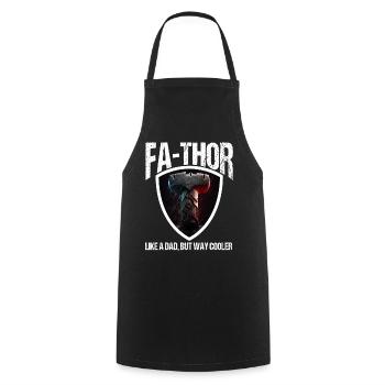 Papa Vathor Va Thor Vatertag Vatertagsgeschenk - Kochschürze - Schwarz - Vorne - AI Model Male 185 dark (185cm)