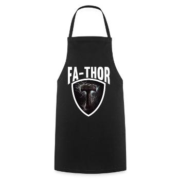 Papa Vathor Va Thor Vatertag Vatertagsgeschenk - Kochschürze - Schwarz - Vorne - AI Model Male 185 dark (185cm)