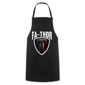 Papa Vathor Va Thor Vatertag Vatertagsgeschenk - Kochschürze - Schwarz - Vorne - AI Model Male 185 dark (185cm)
