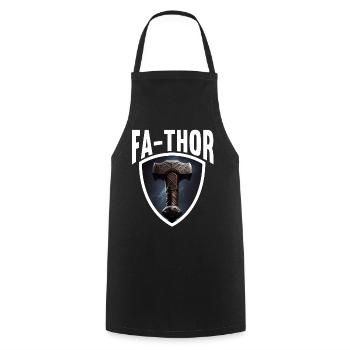 Papa Vathor Va Thor Vatertag Vatertagsgeschenk - Kochschürze - Schwarz - Vorne - AI Model Male 185 dark (185cm)