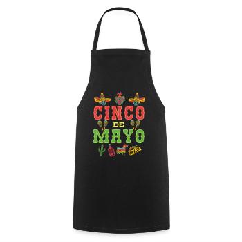 Cinco De Mayo - Tablier de cuisine - noir - Devant - AI Model Male 185 dark (185cm)
