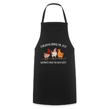 Chicken Whisperer Chicken Lover - Cooking Apron - black - Front - AI Model Male 185 dark (185cm)