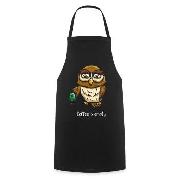 empty coffee ornithology - Cooking Apron - black - Front - AI Model Male 185 dark (185cm)