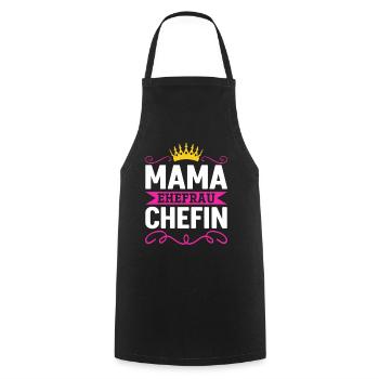 Mama Ehefrau Chefin - Zum Muttertag - Kochschürze - Schwarz - Vorne - AI Model Male 185 dark (185cm)