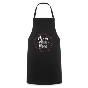 Pour la meilleure maman du monde ! Pour la fête des mères - Tablier de cuisine - noir - Devant - AI Model Male 185 dark (185cm)