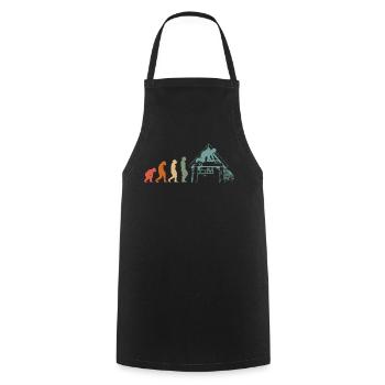 Charpentier-Charpentier Artisan Zimmermanns Vintage - Tablier de cuisine - noir - Devant - AI Model Male 185 dark (185cm)
