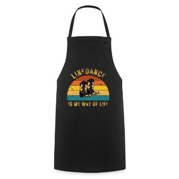 La danse en ligne est mon mode de vie: Idée cadeau parfaite - Tablier de cuisine - noir - Devant - AI Model Male 185 dark (185cm)