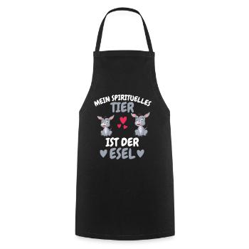Bauernhof Tier Spirituelles Tier Geschenk Esel - Kochschürze - Schwarz - Vorne - AI Model Male 185 dark (185cm)