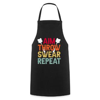 Dart Darts Dart Club - Cooking Apron - black - Front - AI Model Male 185 dark (185cm)