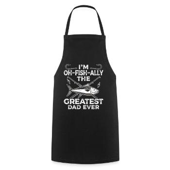 I'm oh-fish-ally the biggest dad fishing - Cooking Apron - black - Front - AI Model Male 185 dark (185cm)