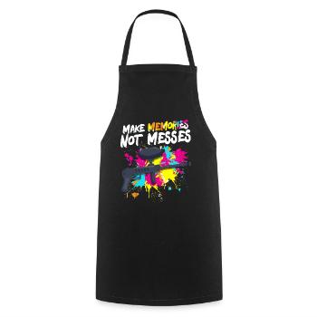 You sleep, you beat paintballer team sports - Cooking Apron - black - Front - AI Model Male 185 dark (185cm)