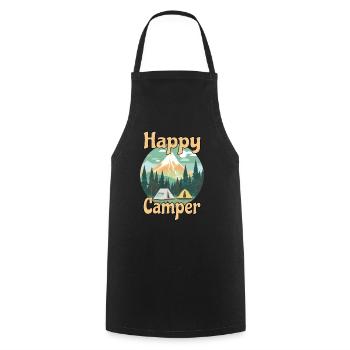 Fun camper and hiker lover - Cooking Apron - black - Front - AI Model Male 185 dark (185cm)