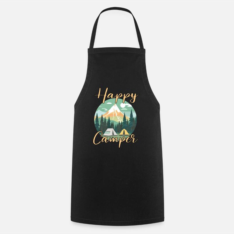 Fun camper and hiker lover - Cooking Apron - black