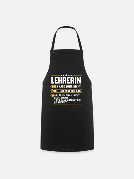 Schullehrerin Lehrerin - Kochschürze - Schwarz